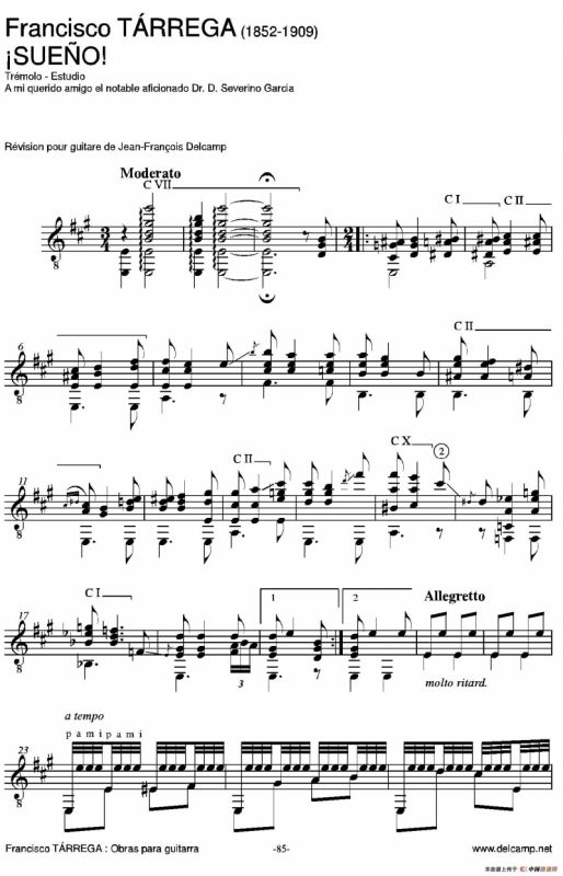 《塔雷加作品全集》第5部分（古典吉他）