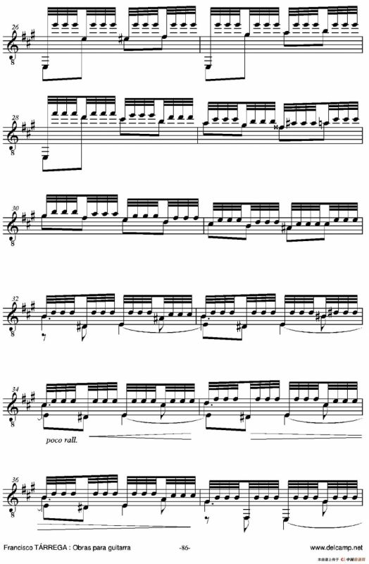 《塔雷加作品全集》第5部分（古典吉他）