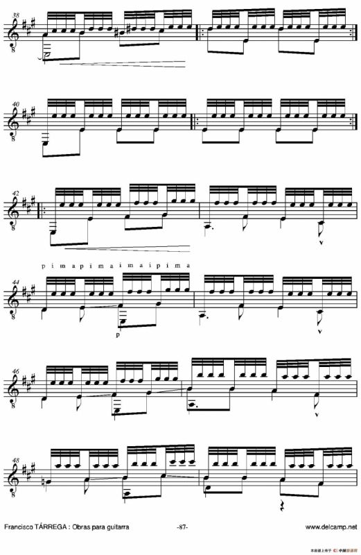 《塔雷加作品全集》第5部分（古典吉他）