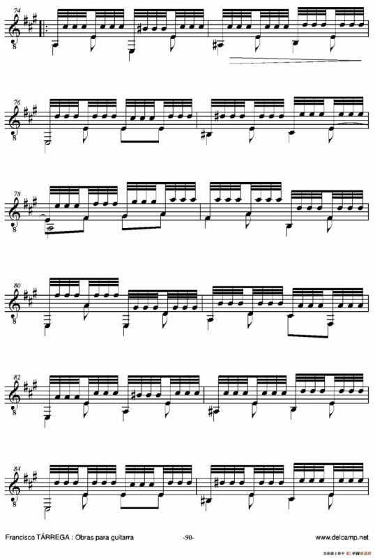 《塔雷加作品全集》第5部分（古典吉他）