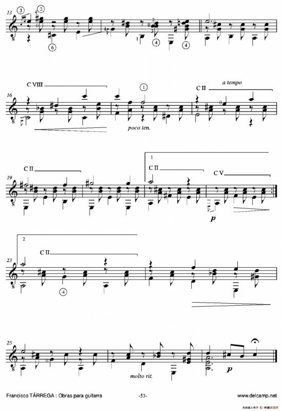 《塔雷加作品全集》第4部分（古典吉他）