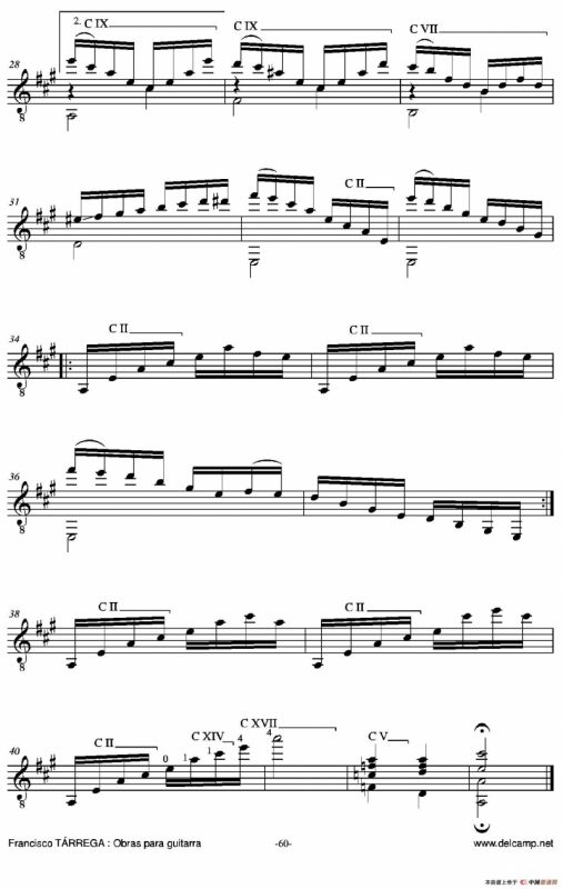 《塔雷加作品全集》第4部分（古典吉他）