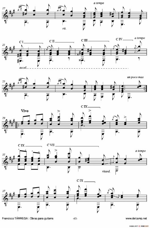 《塔雷加作品全集》第4部分（古典吉他）