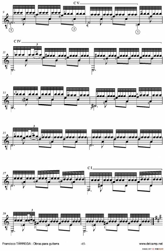 《塔雷加作品全集》第4部分（古典吉他）