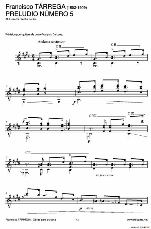 《塔雷加作品全集》第3部分（古典吉他）