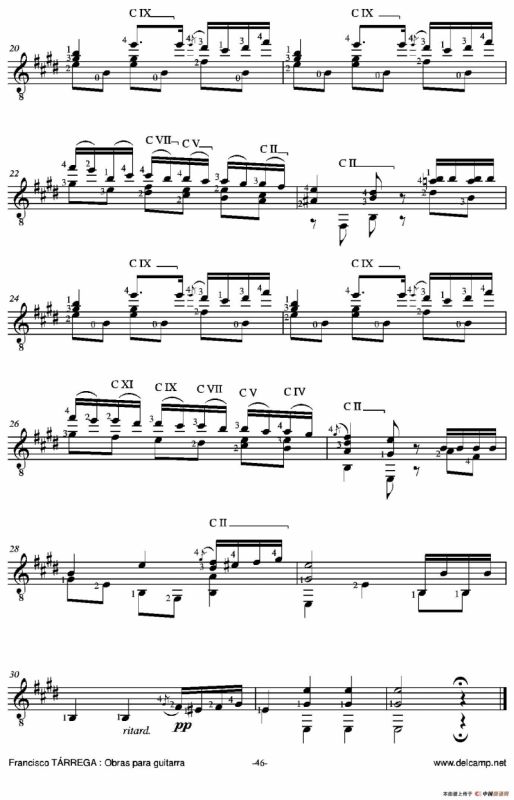 《塔雷加作品全集》第3部分（古典吉他）