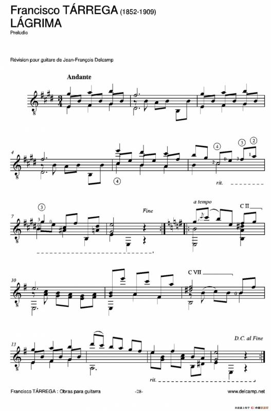 《塔雷加作品全集》第2部分（古典吉他）