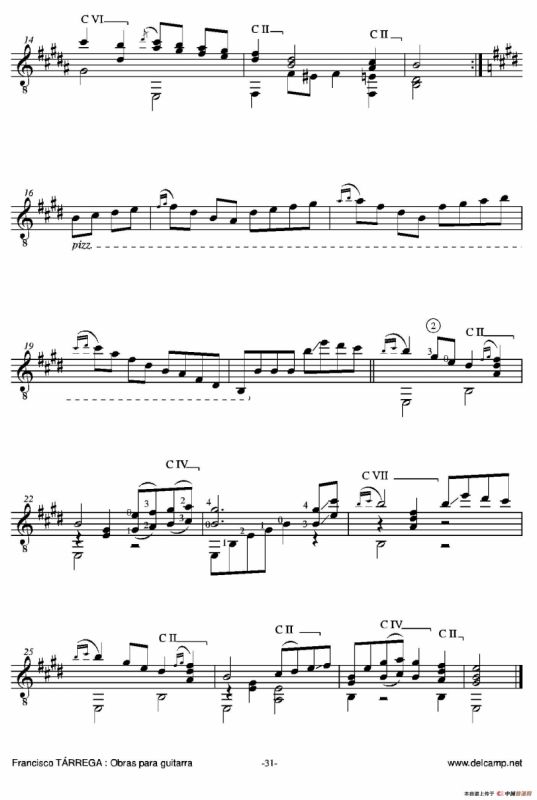 《塔雷加作品全集》第2部分（古典吉他）