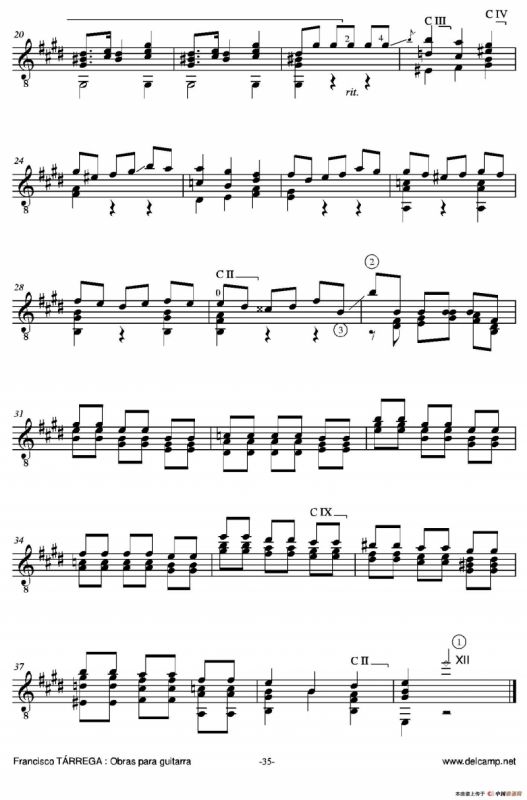 《塔雷加作品全集》第2部分（古典吉他）