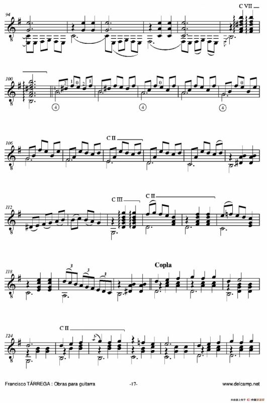 《塔雷加作品全集》第1部分（古典吉他）