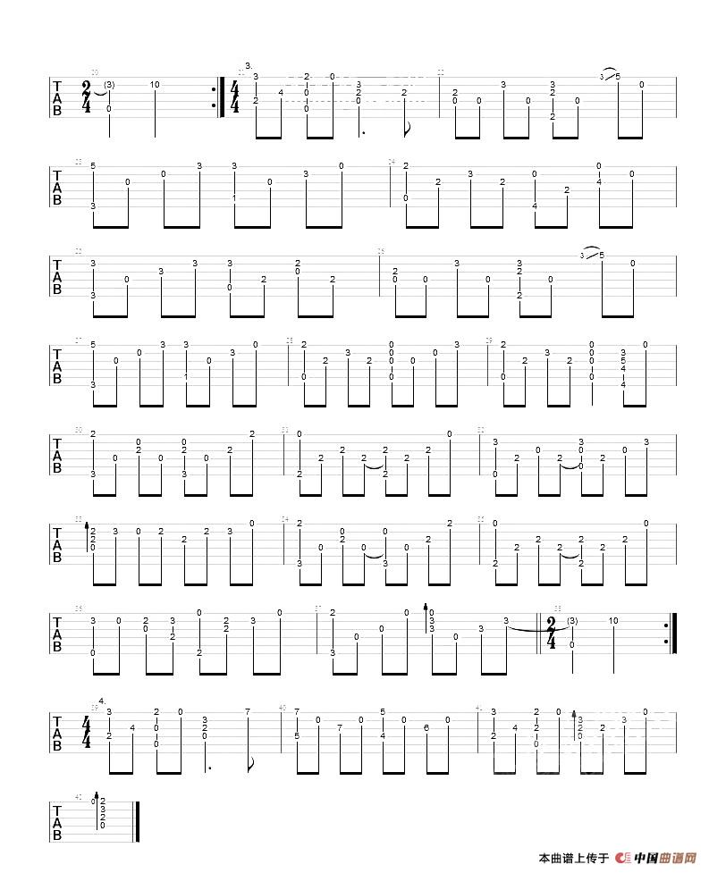 Wind Song（指弹谱）