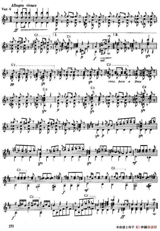 西班牙弗里亚斯主题变奏曲（古典吉他）