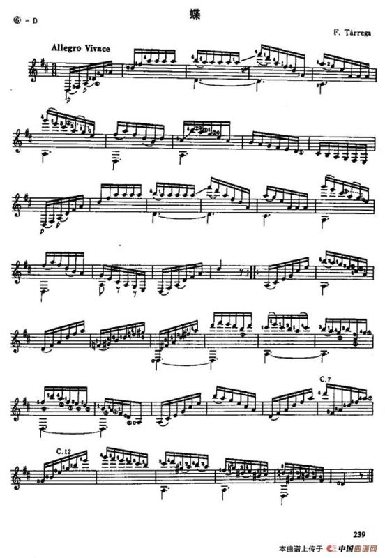 蝶（古典吉他）