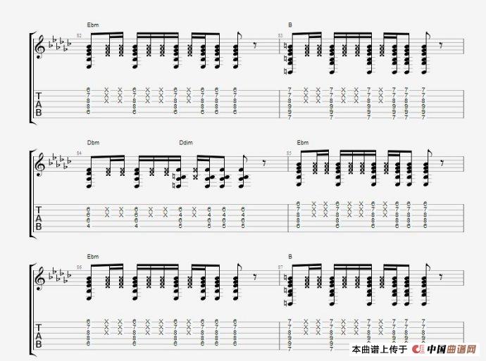 CNBLUE 《孤独啊》吉他谱二