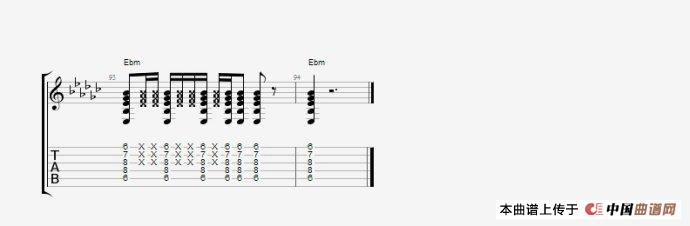 CNBLUE 《孤独啊》吉他谱二