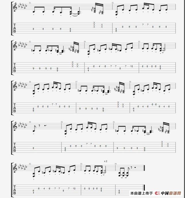 CNBLUE 《孤独啊》吉他谱一