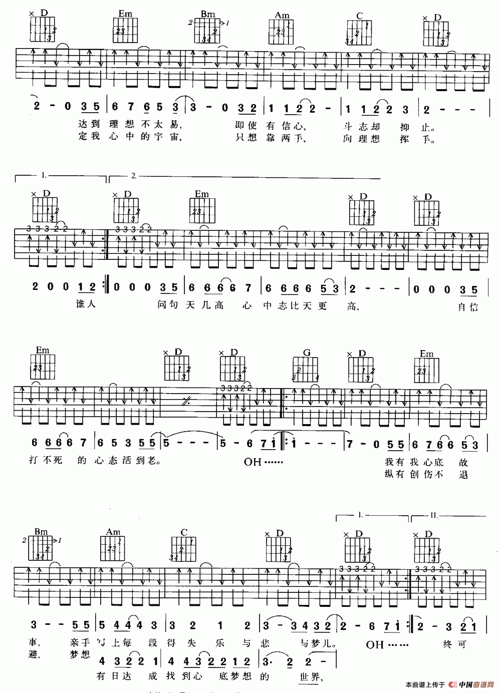 不再犹豫（双吉它）