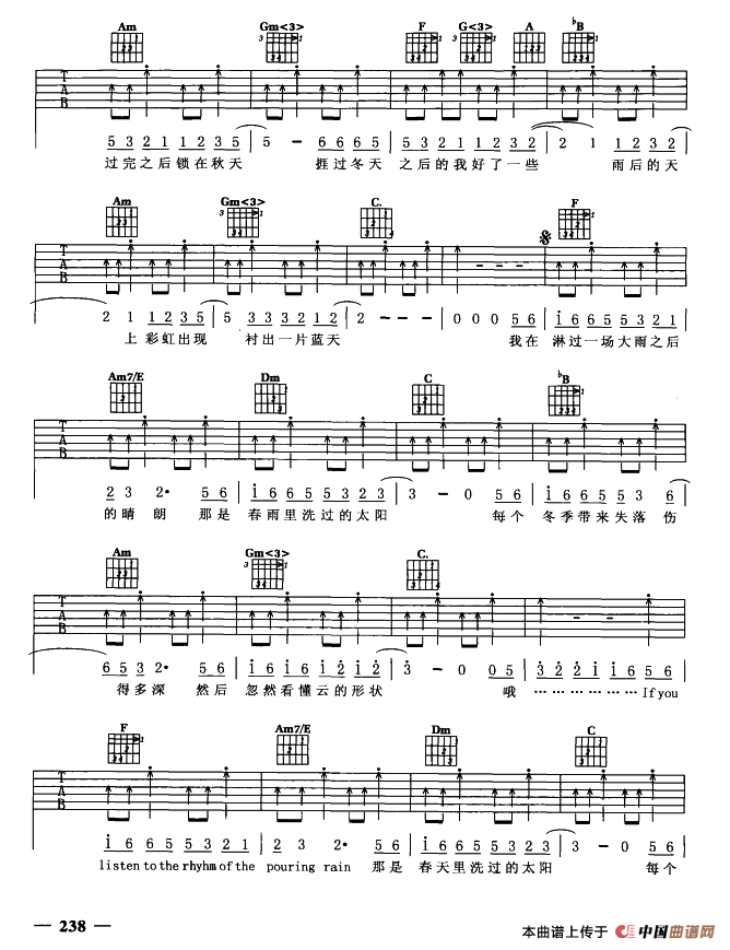 春雨里洗过的太阳