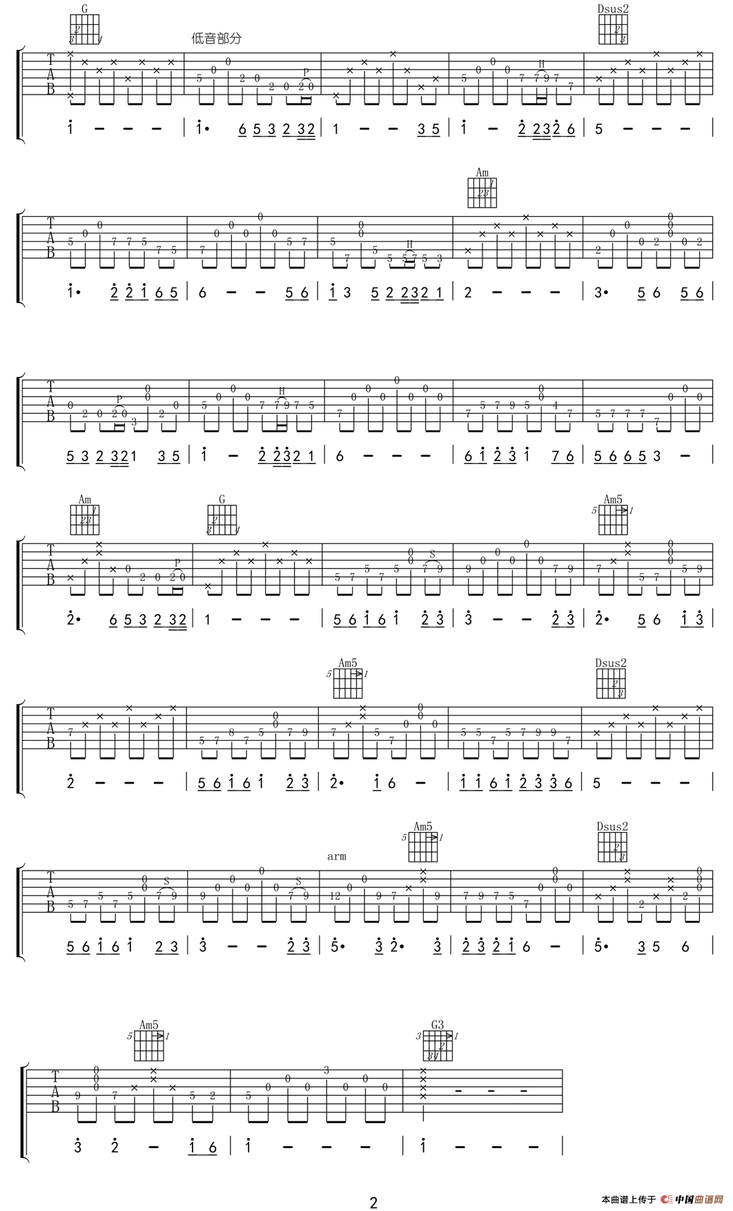 走进新时代（指弹独奏吉他谱）