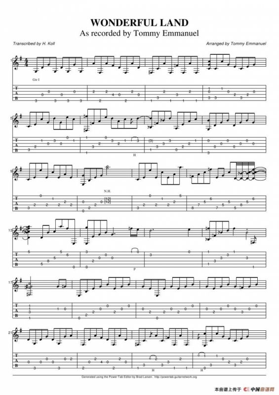 tommy emmanuel：wonderful land live（指弹吉它）