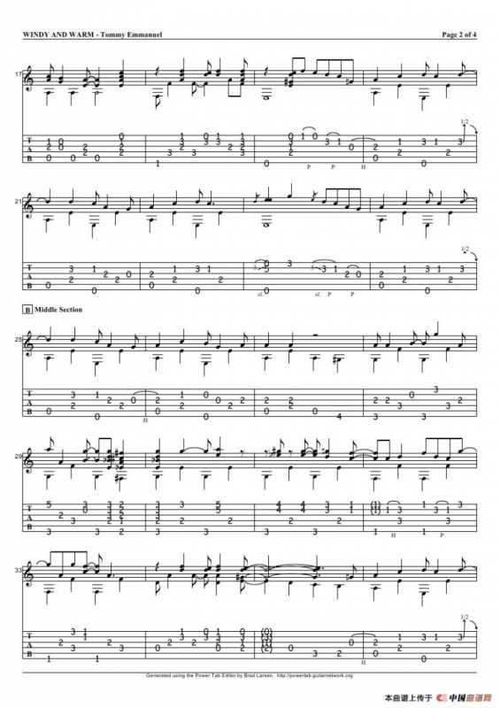 tommy emmanuel：windy and warm（指弹吉它）