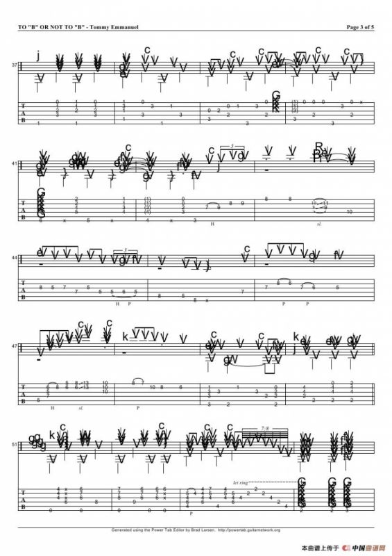 tommy emmanuel：to b or not to b（指弹吉它）