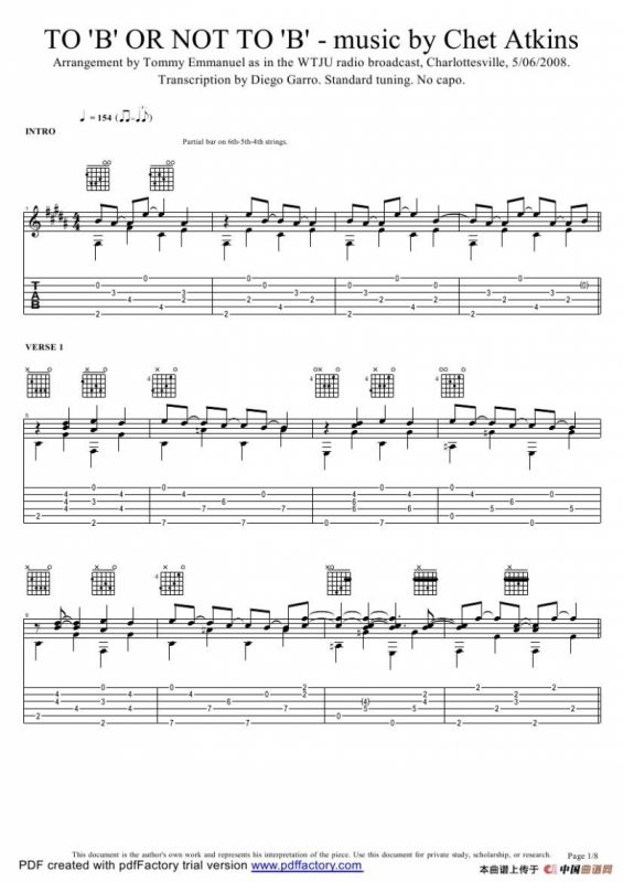 tommy emmanuel：to b or not to b wtju broadcast version（指弹吉它）