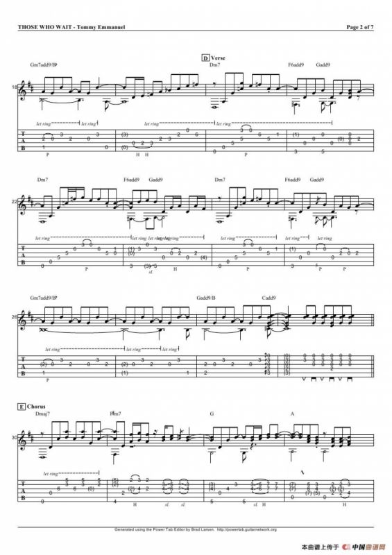 tommy emmanuel：those who wait（指弹吉它）