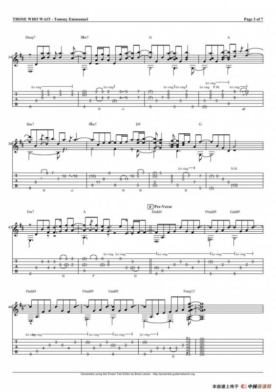 tommy emmanuel：those who wait（指弹吉它）