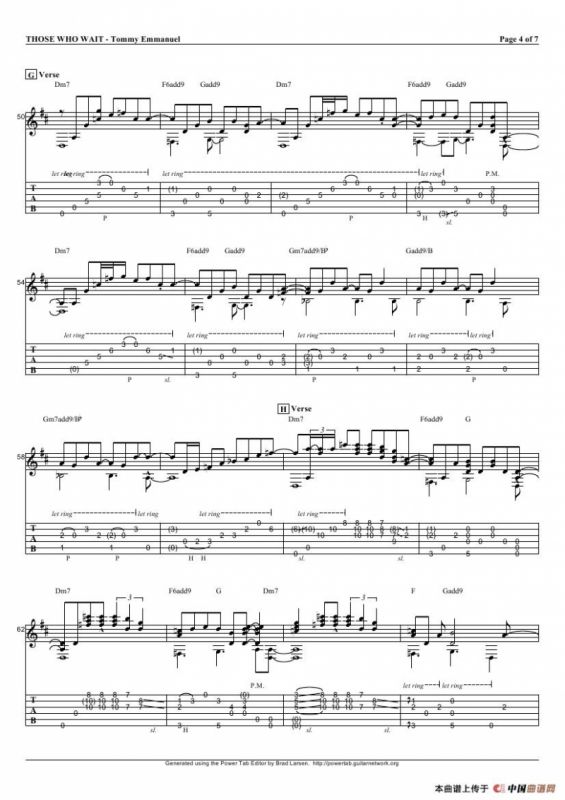 tommy emmanuel：those who wait（指弹吉它）