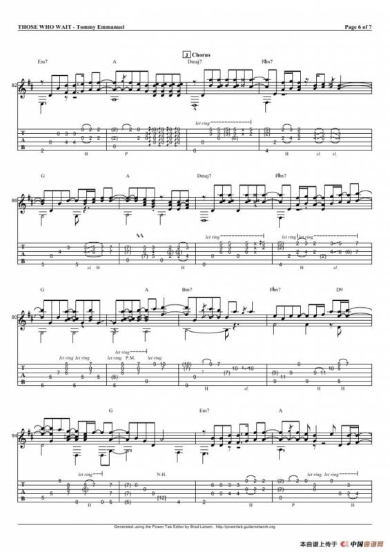 tommy emmanuel：those who wait（指弹吉它）
