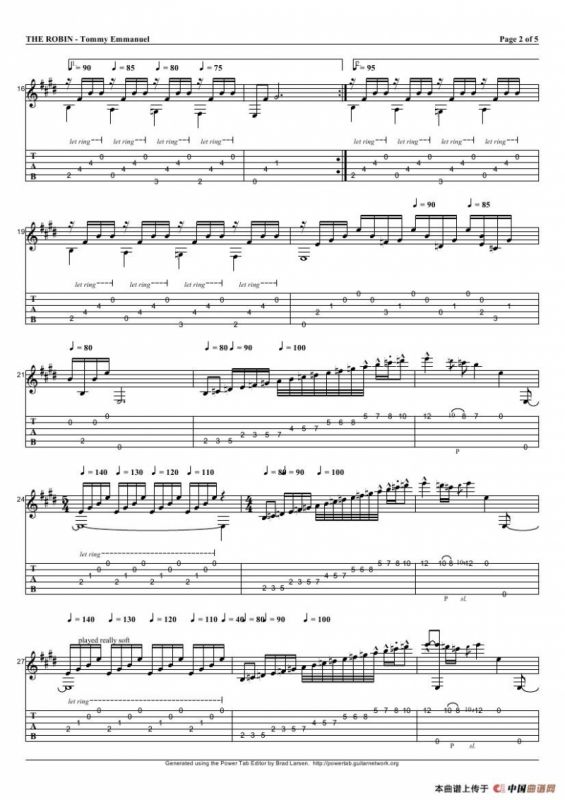 tommy emmanuel：the robin（指弹吉它）