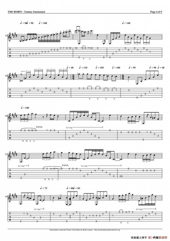 tommy emmanuel：the robin（指弹吉它）