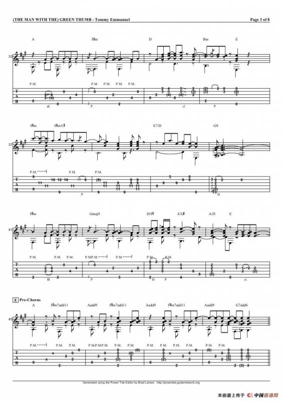 tommy emmanuel：the man with the green thumb（指弹吉它）