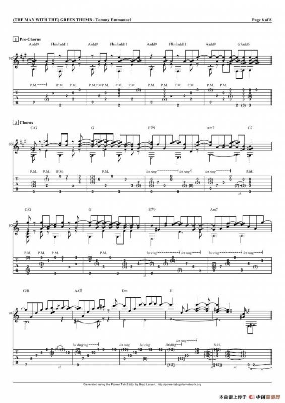 tommy emmanuel：the man with the green thumb（指弹吉它）