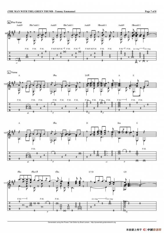 tommy emmanuel：the man with the green thumb（指弹吉它）