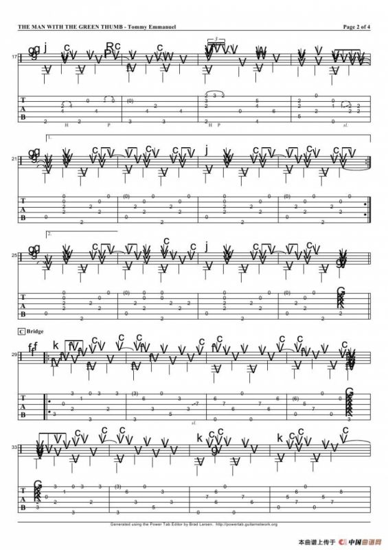 tommy emmanuel：the man with the green thumb version 2（指弹吉它）