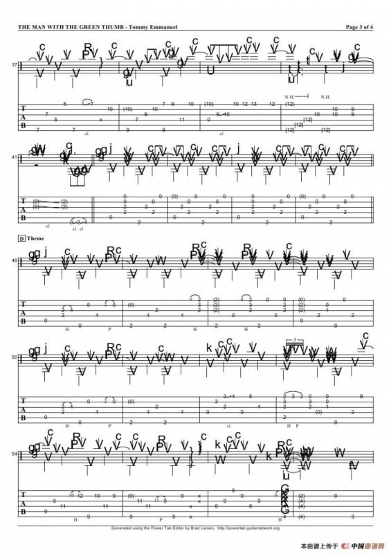 tommy emmanuel：the man with the green thumb version 2（指弹吉它）