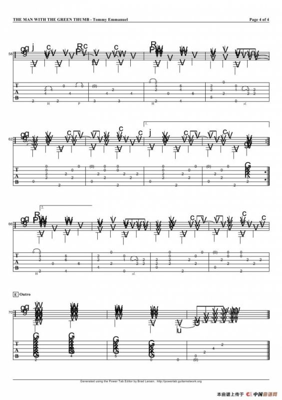 tommy emmanuel：the man with the green thumb version 2（指弹吉它）