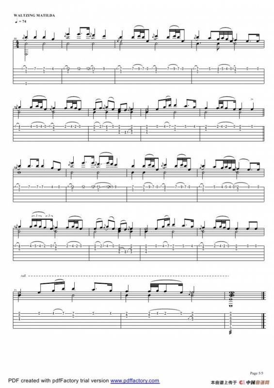 tommy emmanuel：the jolly swagman（指弹吉它）