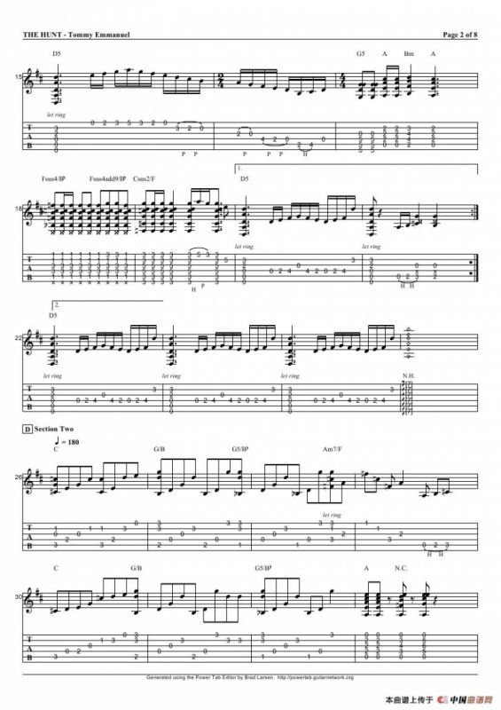 tommy emmanuel：the hunt（指弹吉它）