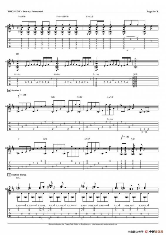 tommy emmanuel：the hunt（指弹吉它）