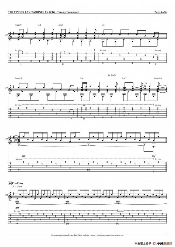 tommy emmanuel：the finger lakes（指弹吉它）