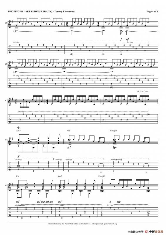 tommy emmanuel：the finger lakes（指弹吉它）