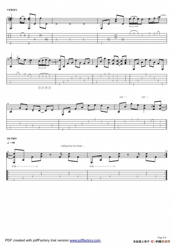 tommy emmanuel：tahitian skies with score（指弹吉它）