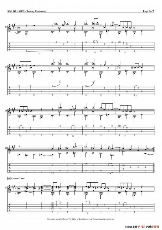 tommy emmanuel：son of a gun（指弹吉它）