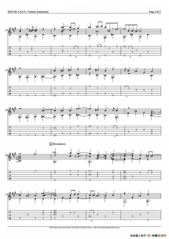 tommy emmanuel：son of a gun（指弹吉它）