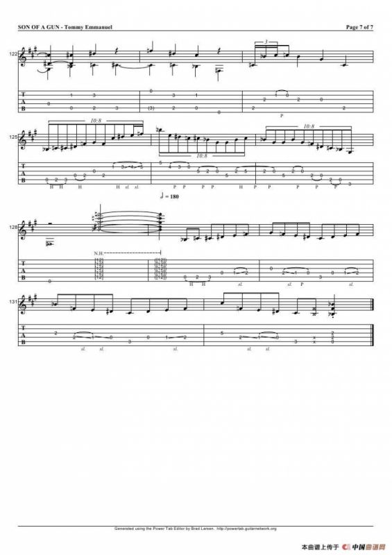 tommy emmanuel：son of a gun（指弹吉它）
