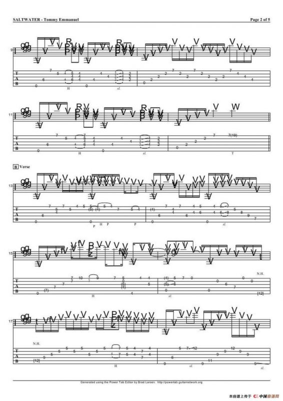 tommy emmanuel： saltwater（指弹吉它）