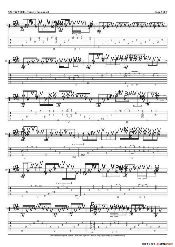 tommy emmanuel： saltwater（指弹吉它）